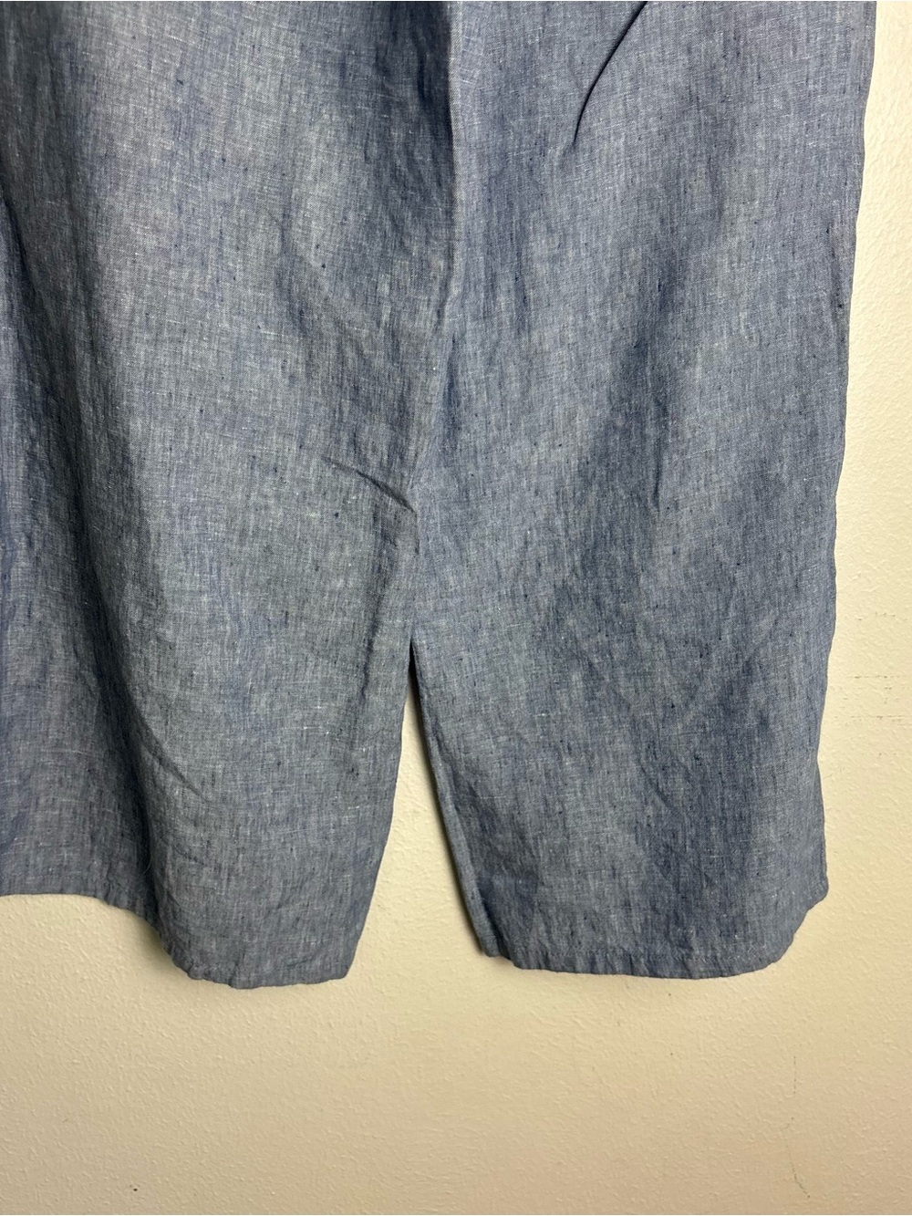 J Jill 100% Linen Blue Wide Leg Pants Summer Coastal Classic Size Small - Picture 9 of 12